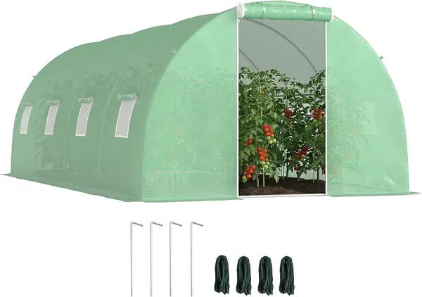 Foliengewächshaus begehbares Polytunnel 6 x 3 m