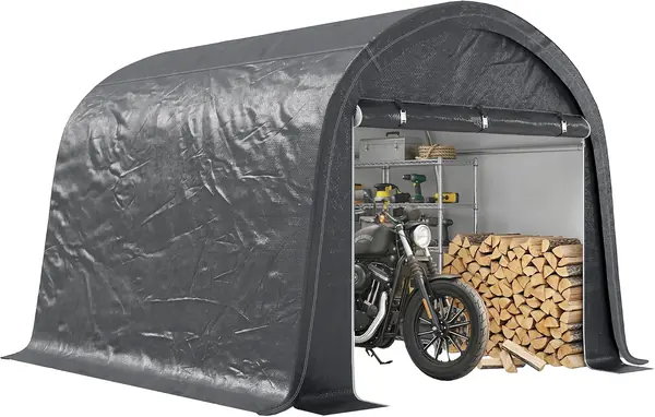 Garagenzelt für Fahrräder – 300cmx300cmx235cm, Grau
