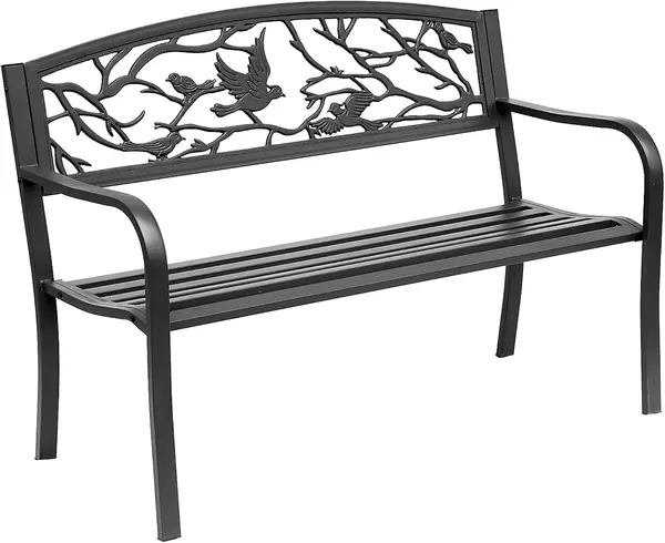 Gartenbank 3-Sitzer Bank Terrasse Landhausstil Chic 127L