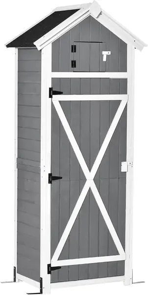 Gartenschrank Holz – wetterfest 78x52, 5x182cm Gerätehaus