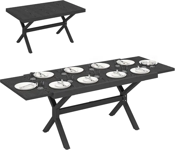 Gartentisch – ausziehbar, Aluminium