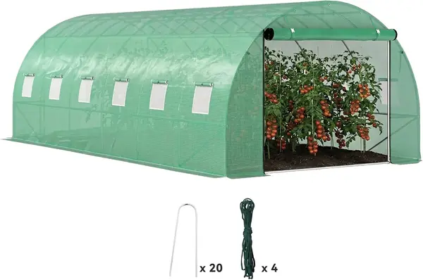 Gewächshaus 300x600x200cm Foliengewächshaus Tomatenhaus