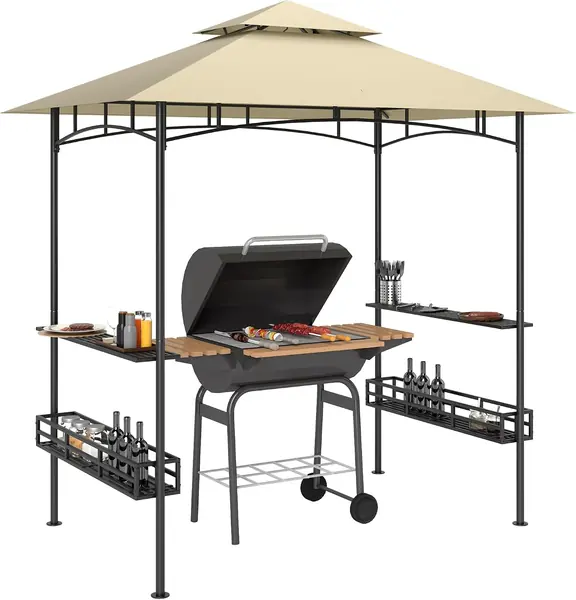 Grillpavillon 240 x 150 x 257 cm wasserdicht flammhemmend