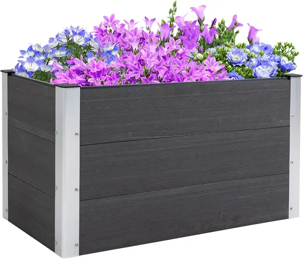 Hochbeet Aluminium – ohne Boden, Pflanzkasten 100x50x55
