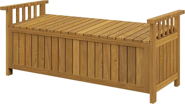Holzgartenbank 2-Sitzer mit 186L Stauraum