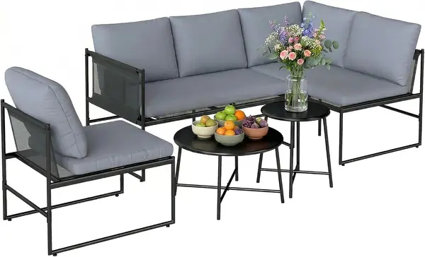 Lounge Gartenmöbel Set 4-5 Personen Gartenlounge Set mit