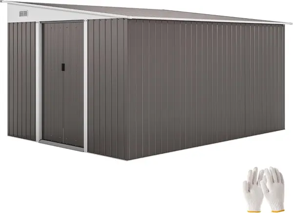 Metall Gerätehaus 19 – Grau