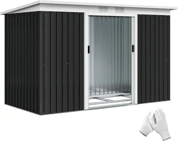 Metall Gerätehaus 6 – Dunkelgrau