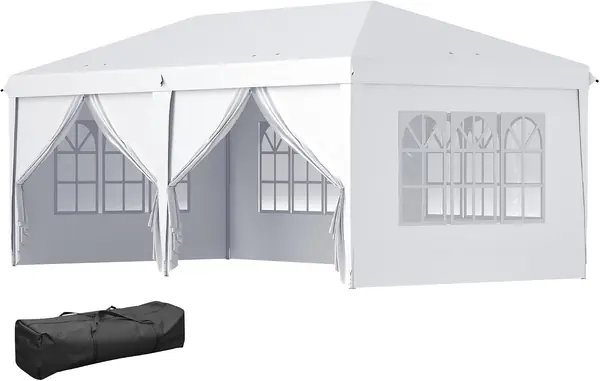 Pavillon 6x3 m Stabil Winterfest Gartenpavillon