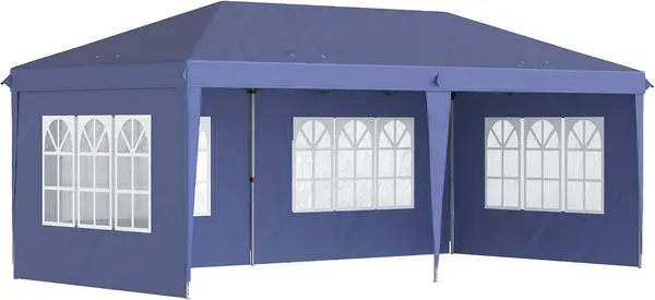 Pavillon ca. 3x6m Wasserdicht Pop-up Faltpavillon mit 4